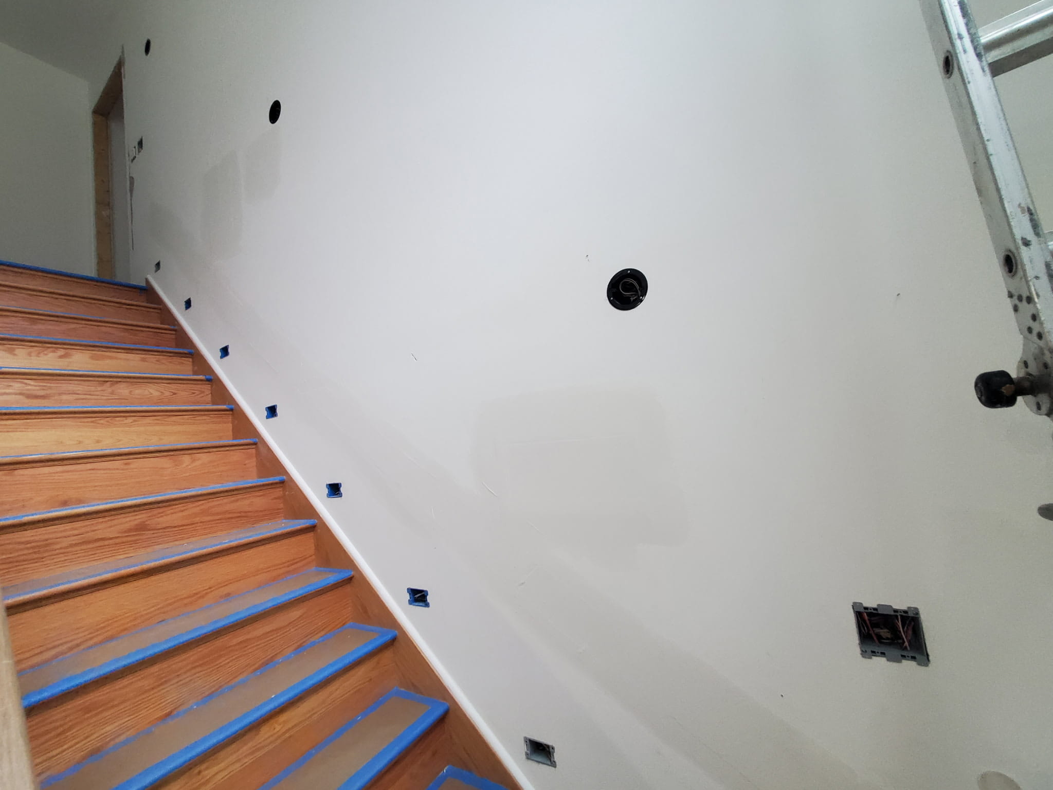 Renovation project, stair lighing install by GUD Electric